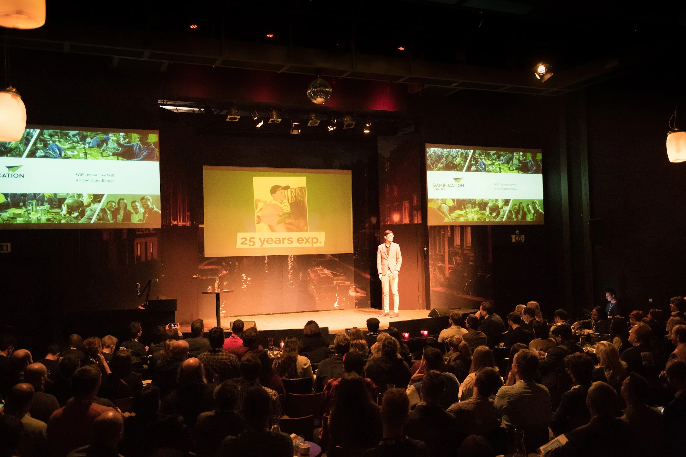 Zac delivering a keynote on stage